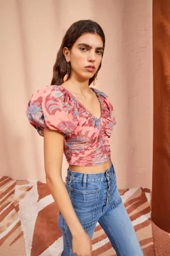 ULLA JOHNSON Nerida Top - Passionflower 7 ULLA JOHNSON Nerida Top - Passionflower -Fashion Haven Shop ULLA JOHNSON Nerida Top PASSIONFLOWER 03