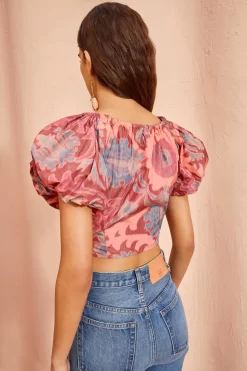 ULLA JOHNSON Nerida Top - Passionflower 8 ULLA JOHNSON Nerida Top - Passionflower -Fashion Haven Shop ULLA JOHNSON Nerida Top PASSIONFLOWER 04