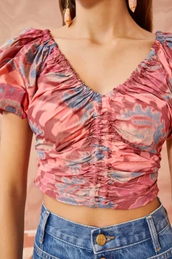 ULLA JOHNSON Nerida Top - Passionflower 9 ULLA JOHNSON Nerida Top - Passionflower -Fashion Haven Shop ULLA JOHNSON Nerida Top PASSIONFLOWER 05