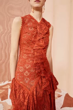 ULLA JOHNSON Odile Dress - Paprika -Fashion Haven Shop ULLA JOHNSON Odile Dress PAPRIKA 0065