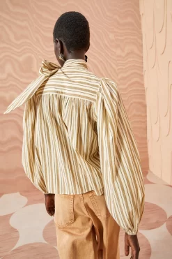 ULLA JOHNSON Opal Blouse - Sand -Fashion Haven Shop ULLA JOHNSON Opal Blouse SAND 0029