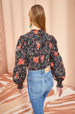 ULLA JOHNSON Philipa Blouse - Obsidian 9 ULLA JOHNSON Philipa Blouse - Obsidian -Fashion Haven Shop ULLA JOHNSON Philipa Blouse OBSIDIAN 0097