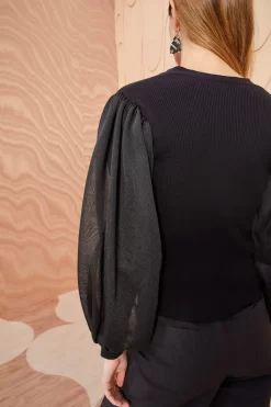 ULLA JOHNSON Quinn Cardigan - Noir -Fashion Haven Shop ULLA JOHNSON Quinn Cardigan NOIR 0088