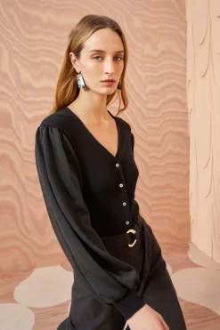 ULLA JOHNSON Quinn Cardigan - Noir -Fashion Haven Shop ULLA JOHNSON Quinn Cardigan NOIR 0161