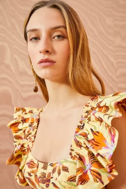 ULLA JOHNSON Romi Top - Lotus -Fashion Haven Shop ULLA JOHNSON Romi Top LOTUS 05