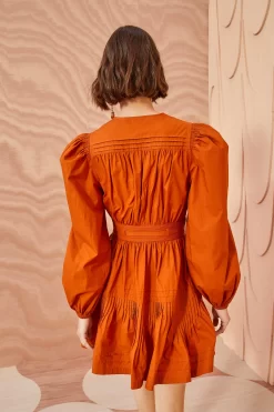 ULLA JOHNSON Rosalind Dress - Saffron -Fashion Haven Shop ULLA JOHNSON Rosalind Dress SAFFRON 04