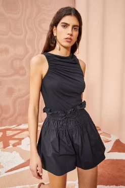 ULLA JOHNSON Rylan Short - Noir -Fashion Haven Shop ULLA JOHNSON Rylan Short NOIR 01 MAIN