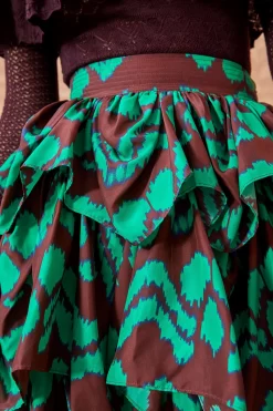 ULLA JOHNSON Samira Skirt - Malachite -Fashion Haven Shop ULLA JOHNSON Samira Skirt MALACHITE 02 ALT