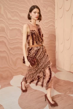 ULLA JOHNSON Sarafina Skirt - Umber -Fashion Haven Shop ULLA JOHNSON Sarafina Skirt UMBER 0095