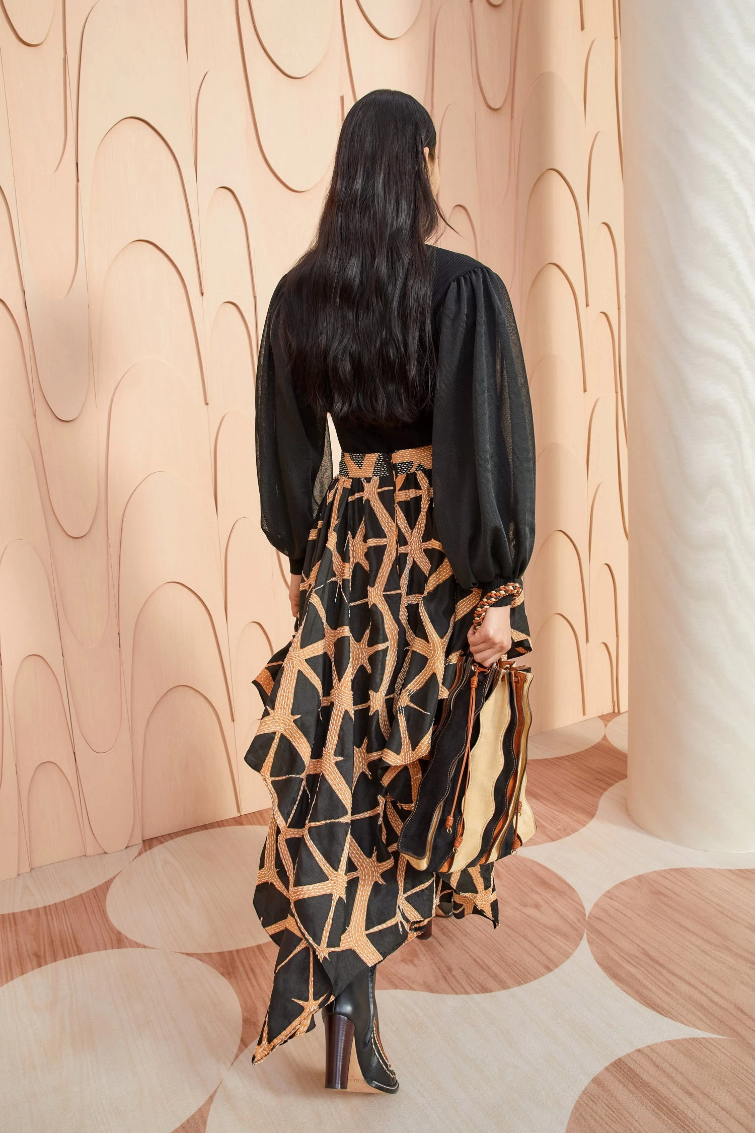 ULLA JOHNSON Savita Skirt - Onyx 4 ULLA JOHNSON Savita Skirt - Onyx - Image 4