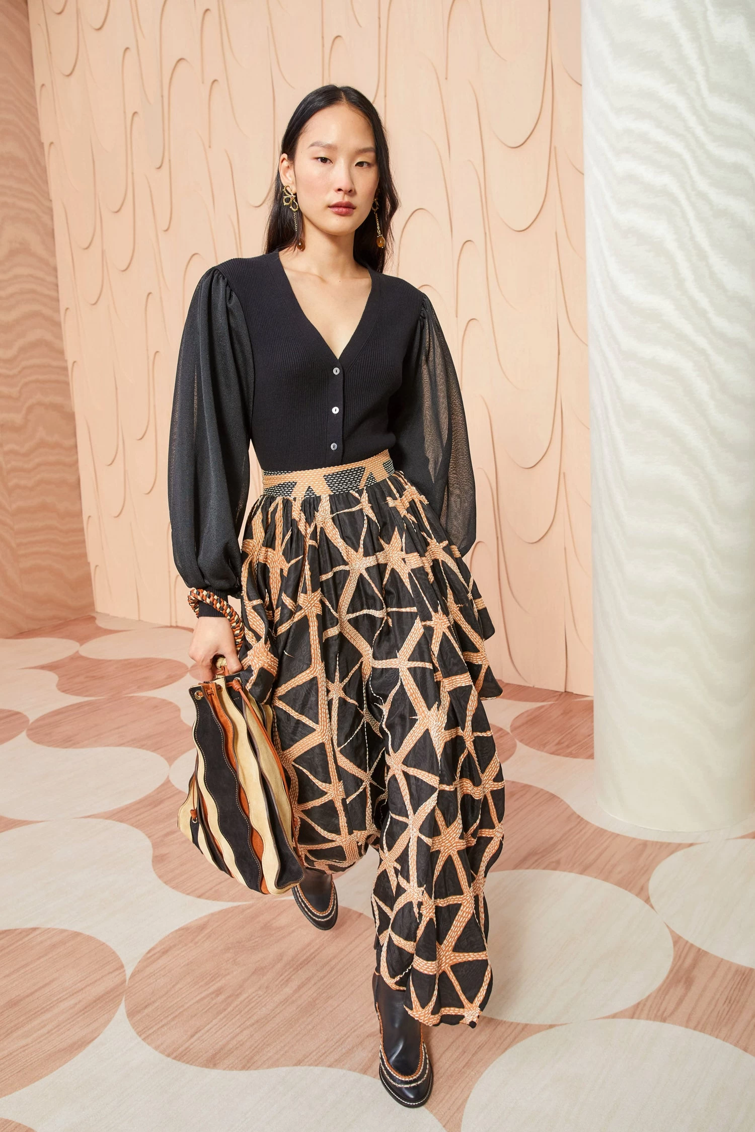 ULLA JOHNSON Savita Skirt - Onyx 1 ULLA JOHNSON Savita Skirt - Onyx