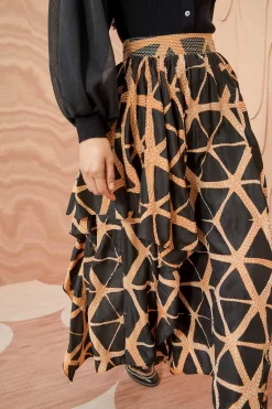 ULLA JOHNSON Savita Skirt - Onyx 8 ULLA JOHNSON Savita Skirt - Onyx -Fashion Haven Shop ULLA JOHNSON Savita Skirt ONYX 02 ALT