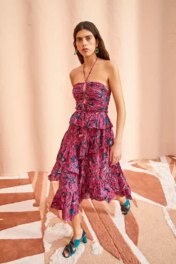 ULLA JOHNSON Simona Dress - Snapdragon 7 ULLA JOHNSON Simona Dress - Snapdragon -Fashion Haven Shop ULLA JOHNSON Simona Dress SNAPDRAGON 03