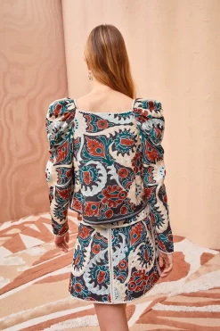 ULLA JOHNSON Siya Blouse - Lapis -Fashion Haven Shop ULLA JOHNSON Siya Blouse LAPIS 0111