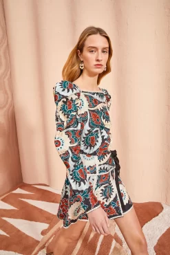 ULLA JOHNSON Siya Blouse - Lapis -Fashion Haven Shop ULLA JOHNSON Siya Blouse LAPIS 0146