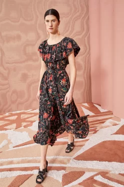 ULLA JOHNSON Skye Dress - Obsidian 8 ULLA JOHNSON Skye Dress - Obsidian -Fashion Haven Shop ULLA JOHNSON Skye Dress OBSIDIAN 0154