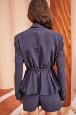 ULLA JOHNSON Talie Blazer - Midnight -Fashion Haven Shop ULLA JOHNSON Talie Blazer MIDNIGHT 0122