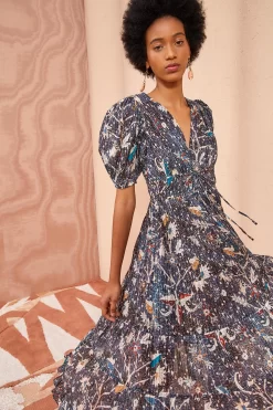 ULLA JOHNSON Thelma Dress - Jet -Fashion Haven Shop ULLA JOHNSON Thelma Dress JET 03