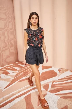 ULLA JOHNSON Tulip Top - Obsidian -Fashion Haven Shop ULLA JOHNSON Tulip Top OBSIDIAN 01 MAIN