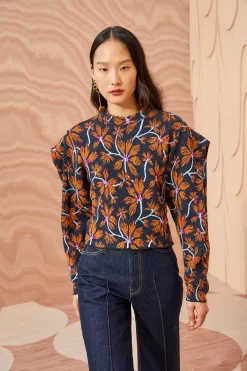 ULLA JOHNSON Twyla Pullover - Bellflower -Fashion Haven Shop ULLA JOHNSON Twyla Pullover BELLFLOWER 05