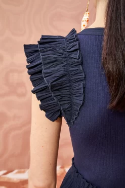 ULLA JOHNSON Virginia Dress - Midnight -Fashion Haven Shop ULLA JOHNSON Virginia Dress MIDNIGHT 04