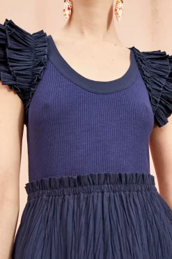 ULLA JOHNSON Virginia Dress - Midnight -Fashion Haven Shop ULLA JOHNSON Virginia Dress MIDNIGHT 05