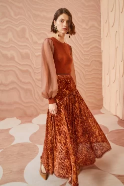 ULLA JOHNSON Willa Skirt - Sienna -Fashion Haven Shop ULLA JOHNSON Willa Skirt SIENNA 0110