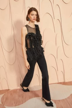 ULLA JOHNSON Winnifred Top - Noir -Fashion Haven Shop ULLA JOHNSON Winnifred Top NOIR 0032