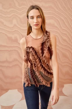 ULLA JOHNSON Winnifred Top - Umber