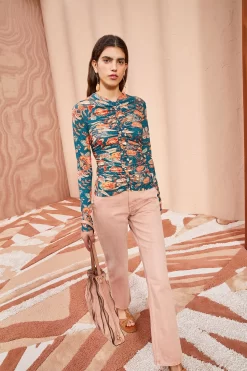 ULLA JOHNSON Wren Top - Delphinium 9 ULLA JOHNSON Wren Top - Delphinium -Fashion Haven Shop ULLA JOHNSON Wren Top DELPHINIUM 05