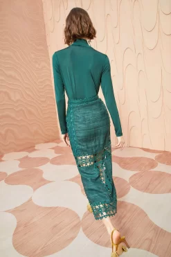 ULLA JOHNSON Yamini Skirt - Cypress -Fashion Haven Shop ULLA JOHNSON Yamini Skirt CYPRESS 0165